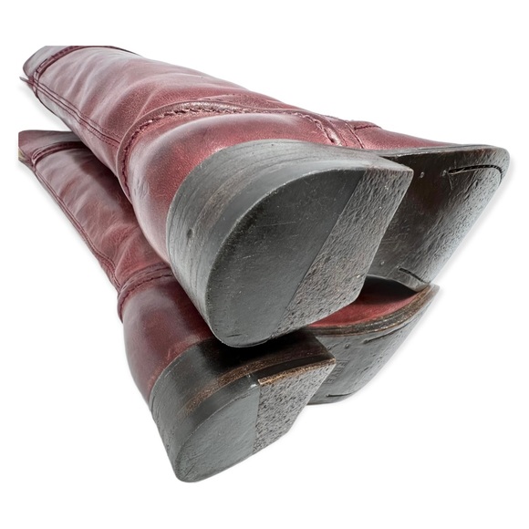 Frye (6) Melissa Trapunto Boot Knee-High Bordeaux Wine RARE COLOR - Picture 13 of 15